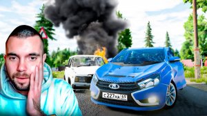БАТЯ ПОДАРИЛ СЫНУ ЛАДУ ВЕСТУ И ПОПАЛ В ДТП! РП ПЕРЕКУП В BeamNG.Drive