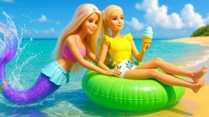 🧜 БАРБИ И РУСАЛКА: Волшебный квест на пляже! 🏖️✨