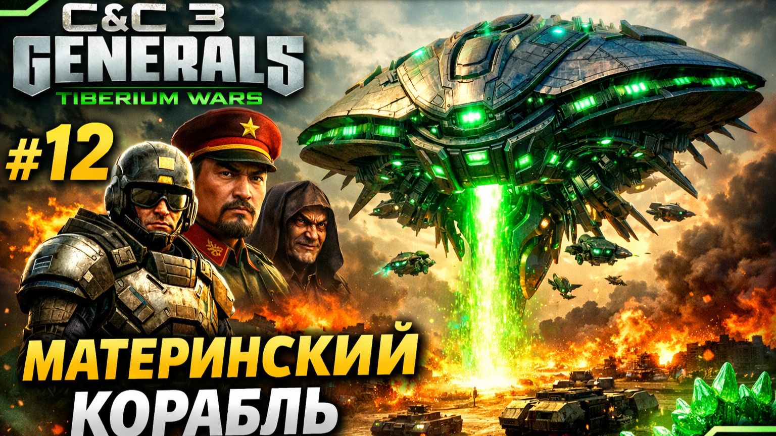 МАТЕРИНСКИЙ КОРАБЛЬ (ГСБ) 🛸 C&C 3 #TiberiumWars 1️⃣2️⃣ смотреть онлайн