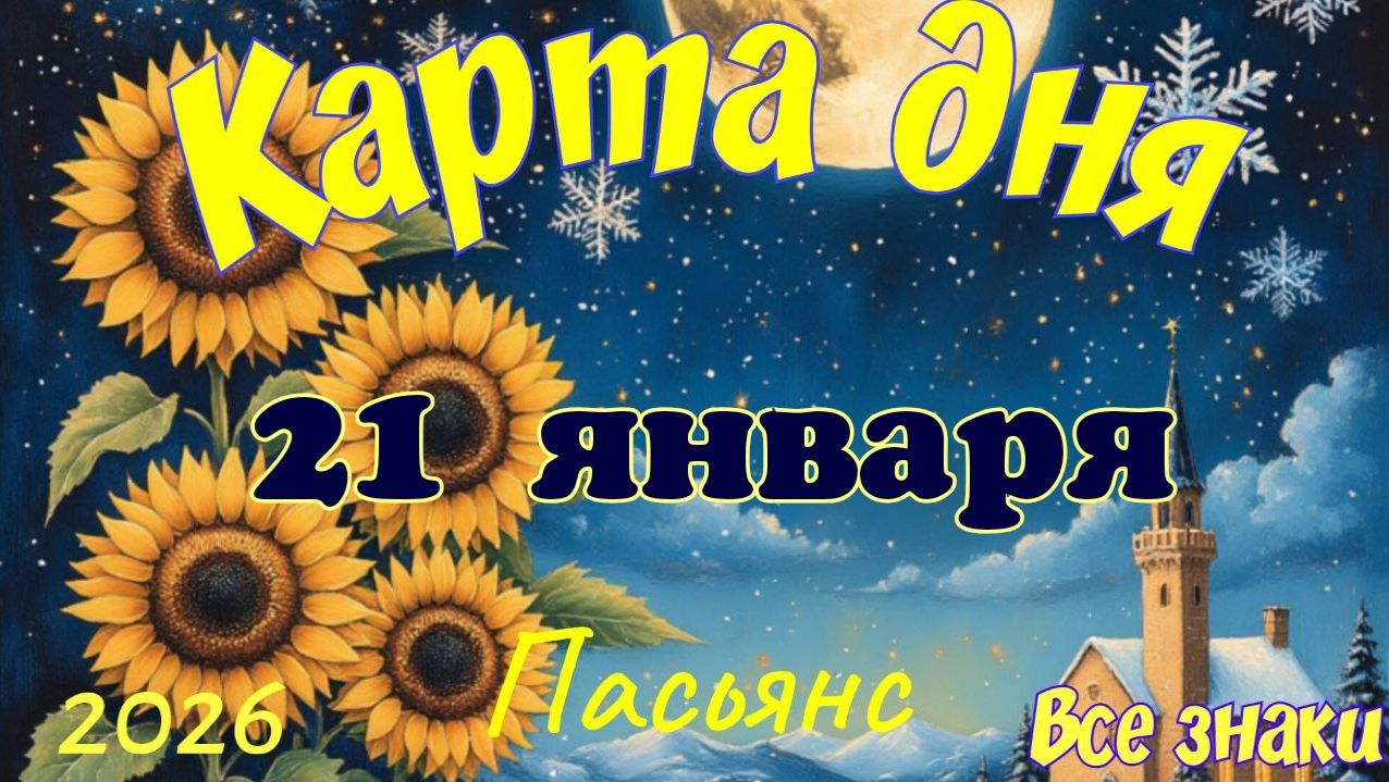 Карта дня❄️21 января 🎄☃️Пасьянс. Тайм-код в описании 🦢 смотреть онлайн