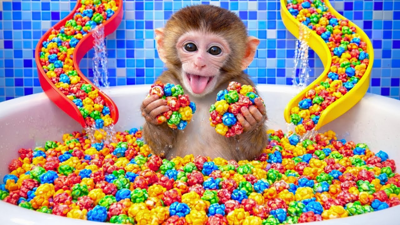 Мультики для детей, обезьянка делает попкорн мультик, видео про обезьянку, мультики смотреть онлайн