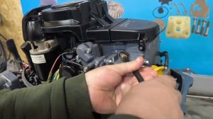 Замер компрессии мотора Yamaha F9,9 323 куб. 2007 год.