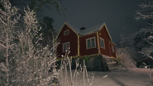 🇸🇪 Швеция, Стокгольм - ночная прогулка в сильный снегопад