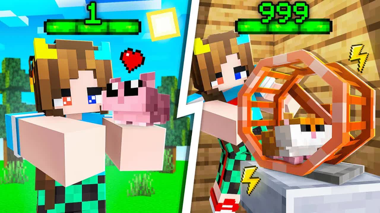 😨 Майнкрафт но ЖИЗНЬ ХОМЯКА от Рождения До Смерти! смотреть онлайн