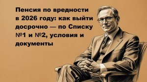 Пенсия по вредности в 2026 году