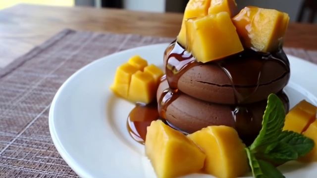 ДЕСЕРТ ШОКОЛАДНЫЙ С МАНГО. Рецепт внутри! С Вас подписка, лайки и комменты! смотреть онлайн