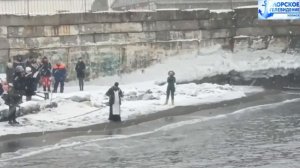 Праздник Крещение в городе Холмск на Приморском бульваре 19 января 2026 года