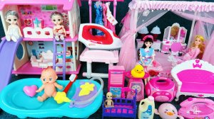 Мультики для девочек. Кровать и горка для принцессы Барби. Смотреть мультики для детей и малышей.