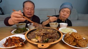 Мукбанг ГОВЯДИНА вареная со специями  ДАЙКОН маринованный