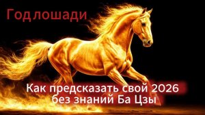 Год лошади. Как предсказать свой 2026 без знаний Ба Цзы.