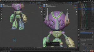 Урок 18. Rigging. Привязываем части тела персонажа к костям в Blender 4.5