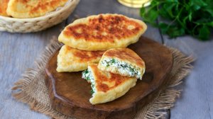 🔥 Жареные пирожки из творожного теста с брынзой и зеленью — готовим за 40 минут