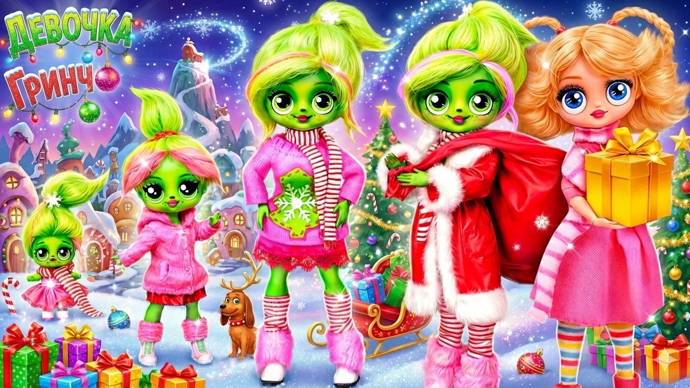 Гринчелла растёт! 33 поделки для кукол ЛОЛ ОМГ! смотреть онлайн