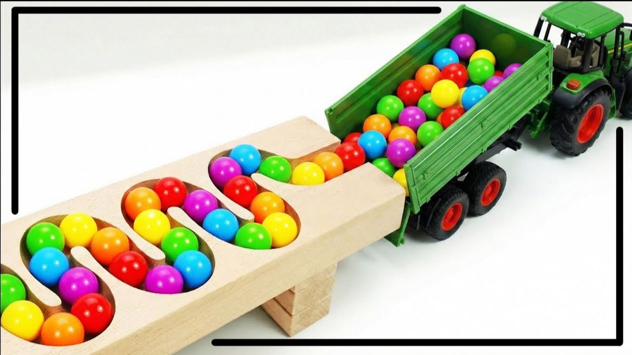 Мультики для детей и малышей. Игрушечные горки и яркие Разноцветные шарики. Мультики залипалки смотреть онлайн