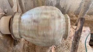 Каменная ваза, процесс создания. Пакистан