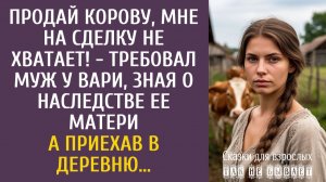 Истории из жизни Продай корову, мне на сделку не хватает! - требовал муж, зная о наследстве ее мамы