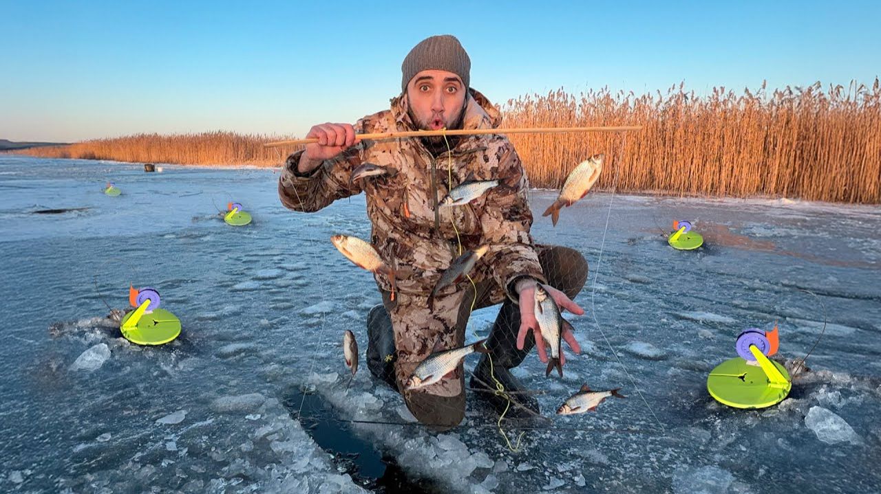 Зимняя рыбалка на Экраны и Жерлицы. Кто то проверил жерлицы и украл щуки смотреть онлайн