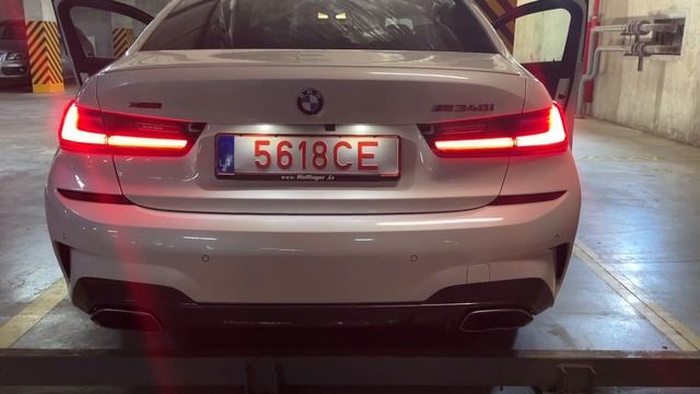 Идеальное звучание BMW 340i: плавный запуск и ровная работа мотора!