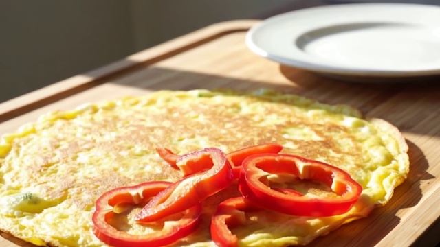 ОМЛЕТ С КРАСНЫМ ПЕРЦЕМ. Рецепт внутри! С Вас подписка, лайки и комменты! смотреть онлайн