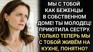 Аудио рассказы. Молодец! Приютила сестру. Только теперь мы с тобой живём на кухне! Возмутился муж.