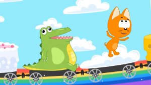 Волшебный Паровозик - Котенок Котэ - Песенка про разноцветные воздушные шарики