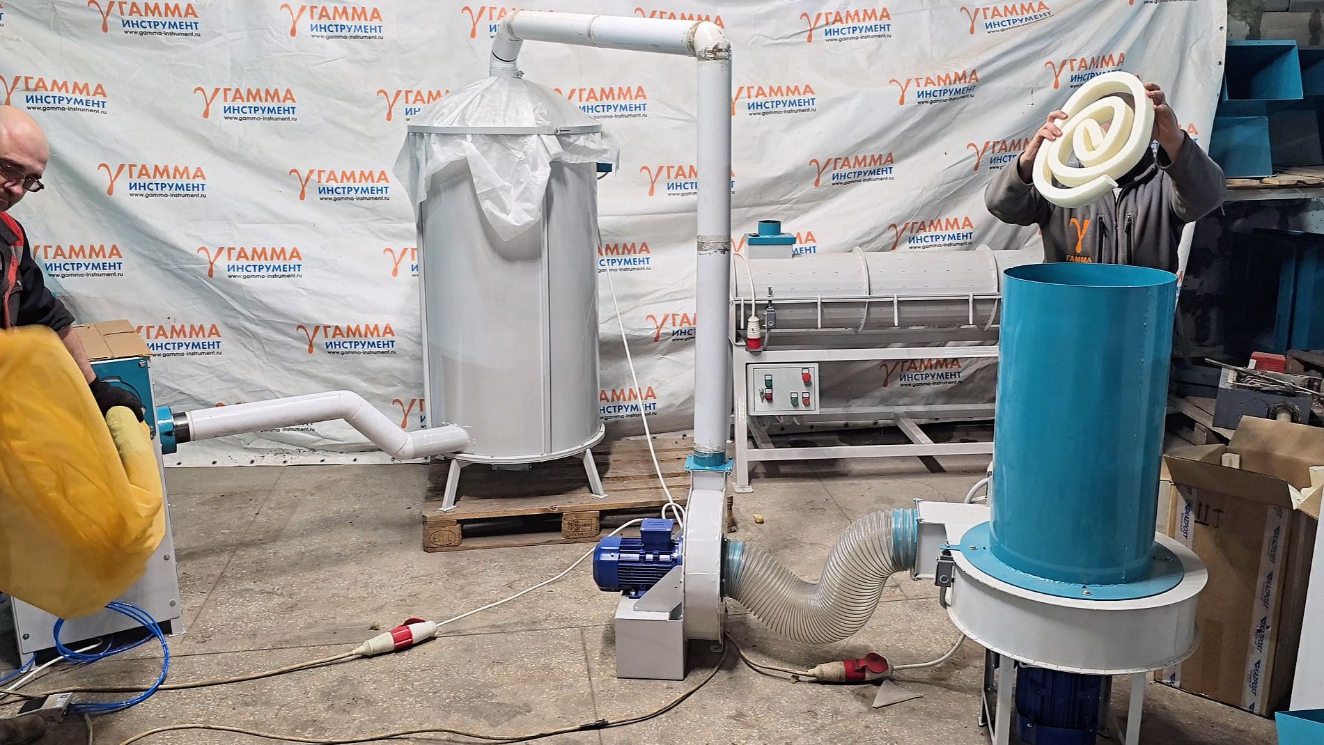 ♻️ Переработка изолона: показываем работу линии в деле! Линия №5, сетка 20мм, вспененный полиэтилен