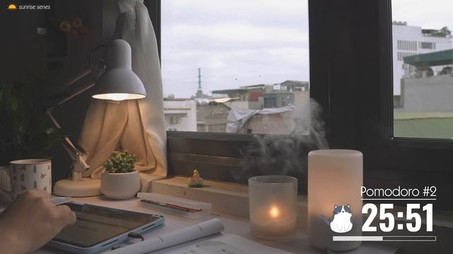 3 часа STUDY WITH ME at Sunrise 🌇｜ Calm Piano🎹, Background noise ｜ Pomodoro 50⧸10 смотреть онлайн