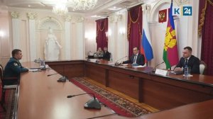 Кондратьев встретился с новым начальником ГУ МЧС Кубани Клушиным