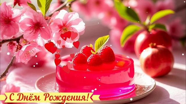 С Днём Рождения! Поздравление КРАСИВАЯ Открытка Видео смотреть онлайн