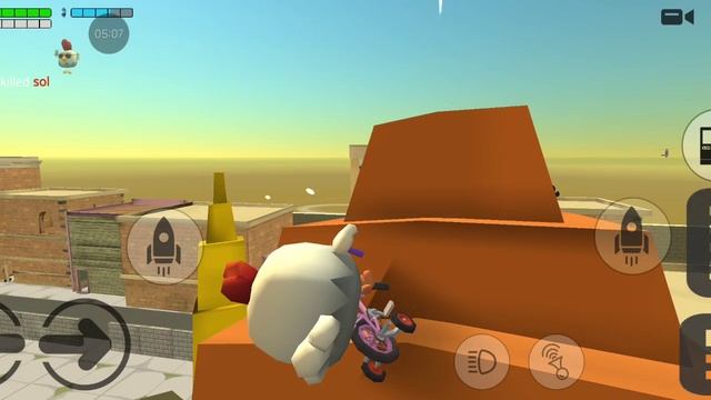 Я РЕШИЛ ЗАТРОЛИТЬ ИГРОКОВ С ПОМОЩЬЮ СКИНА БОТА В CHICKEN GUN я стал ботом