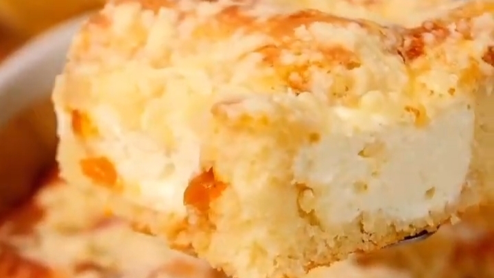 Пирог с творожной начинкой и джемом...🥧🍑😋 смотреть онлайн