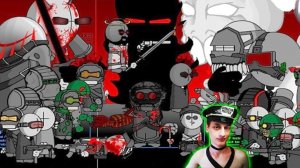 Madness Combat ( 1 - 12 ВСЕ серии ) - Реакция на Krinkels - Маднес Комбат Бой Безумия Кринкелс