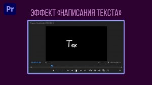 Как сделать эффект написания текста в Premiere Pro