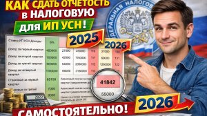 ДЕКЛАРАЦИЯ ИП УСН 2025 и УВЕДОМЛЕНИЯ 2026 САМОСТОЯТЕЛЬНО! БУХГАЛТЕР НЕ НУЖЕН!
