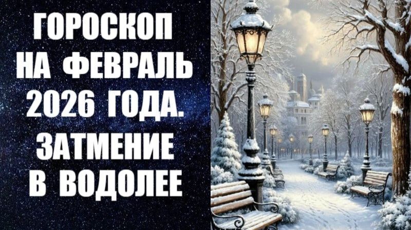 ГОРОСКОП НА ФЕВРАЛЬ 2026 ГОДА. ЗАТМЕНИЕ В ВОДОЛЕЕ
