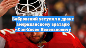 Голкипер «Флориды» Бобровский подрался с американским вратарем «Сан-Хосе»