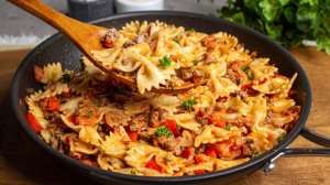 Обалденно Вкусно и Просто на Одной Сковороде. Макароны с фаршем это очень сытный и быстрый ужин!!!