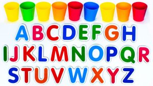 Английские Буквы для Малышей в Ярких Стаканчиках.