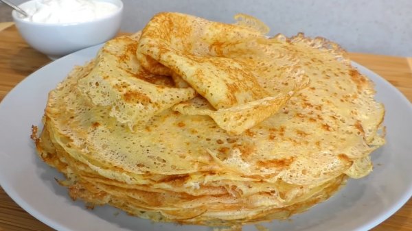 Кружевные блины на молоке без дрожжей - рецепт на Eda.video