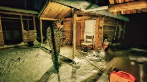 В ТАЙГЕ МОРОЗ КРЕПЧАЕТ А ОХОТНИК НЕ СКУЧАЕТ. ОДИН НОЧЬЮ В ТАЁЖНОЙ ИЗБЕ. ЗАПУСК СНЕГОХОДА В МОРОЗ.