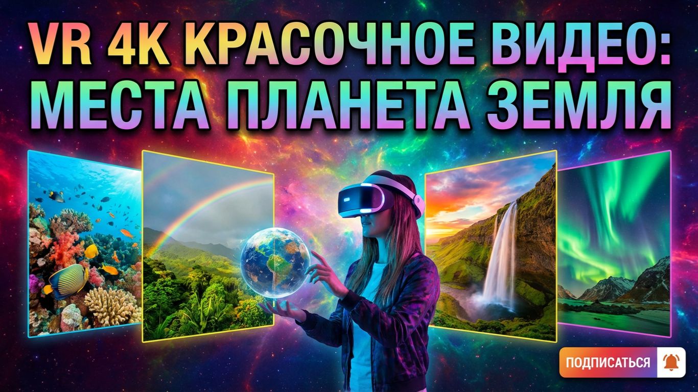 VR 4K КРАСОЧНОЕ ВИДЕО։ МЕСТА ПЛАНЕТА ЗЕМЛЯ