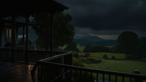 Укройтесь на веранде, когда надвигается буря ⚡Атмосфера ветра и грома для сна — Уют в разгар стихии