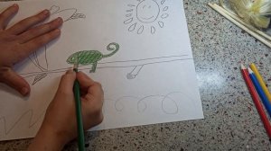 рисуем хамелеончика 🦎🦎🦎
