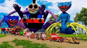 Сумасшедшие поездки на ТАЧКАХ с башней с глазами и пожирателем АВТОМОБИЛЕЙ в BeamNG.Drive