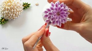 ЦВЕТОК КАНЗАШИ, МК _ DIY LAYERED KANZASHI FLOWER
