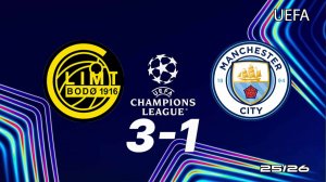 Будё-Глимт — Манчестер Сити 3-1. Лига чемпионов 25/26. Обзор голов.