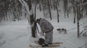 Удачная выстрел, снега много по логам идти тяжко.