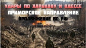 Новости СВО Сегодня-Удары по Харькову и Одессе  Приморское направление Продвижение ВС РФ