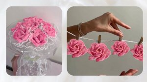 ПЫШНЫЕ РОЗЫ ИЗ СИНЕЛЬНОЙ ПРОВОЛОКИ