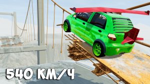 ВПЕРВЫЕ ПРОБУЮ ПЕРЕЛЕТЕТЬ ОГРОМНЫЙ РАЗРУШЕННЫЙ МОСТ НА МАКСИМАЛЬНОЙ СКОРОСТИ В BEAM NG DRIVE